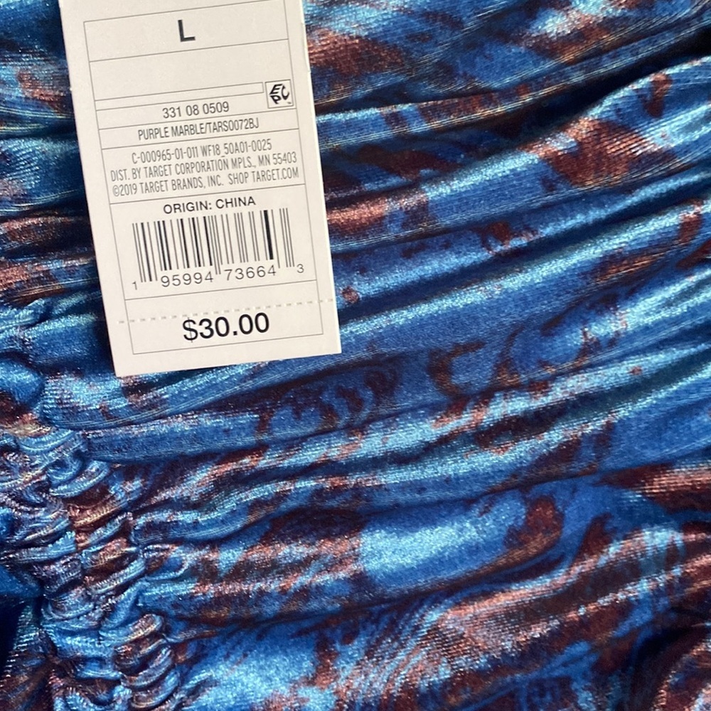 Wild fable purple marble scrunch velvet dress - Picture 7 of 16